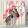 Petit Basset Griffon Vendeen Print Shower Curtains-Free Shipping