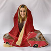 Yorkshire Terrier (Yorkie) Print On Red Hooded Blanket-Free Shipping